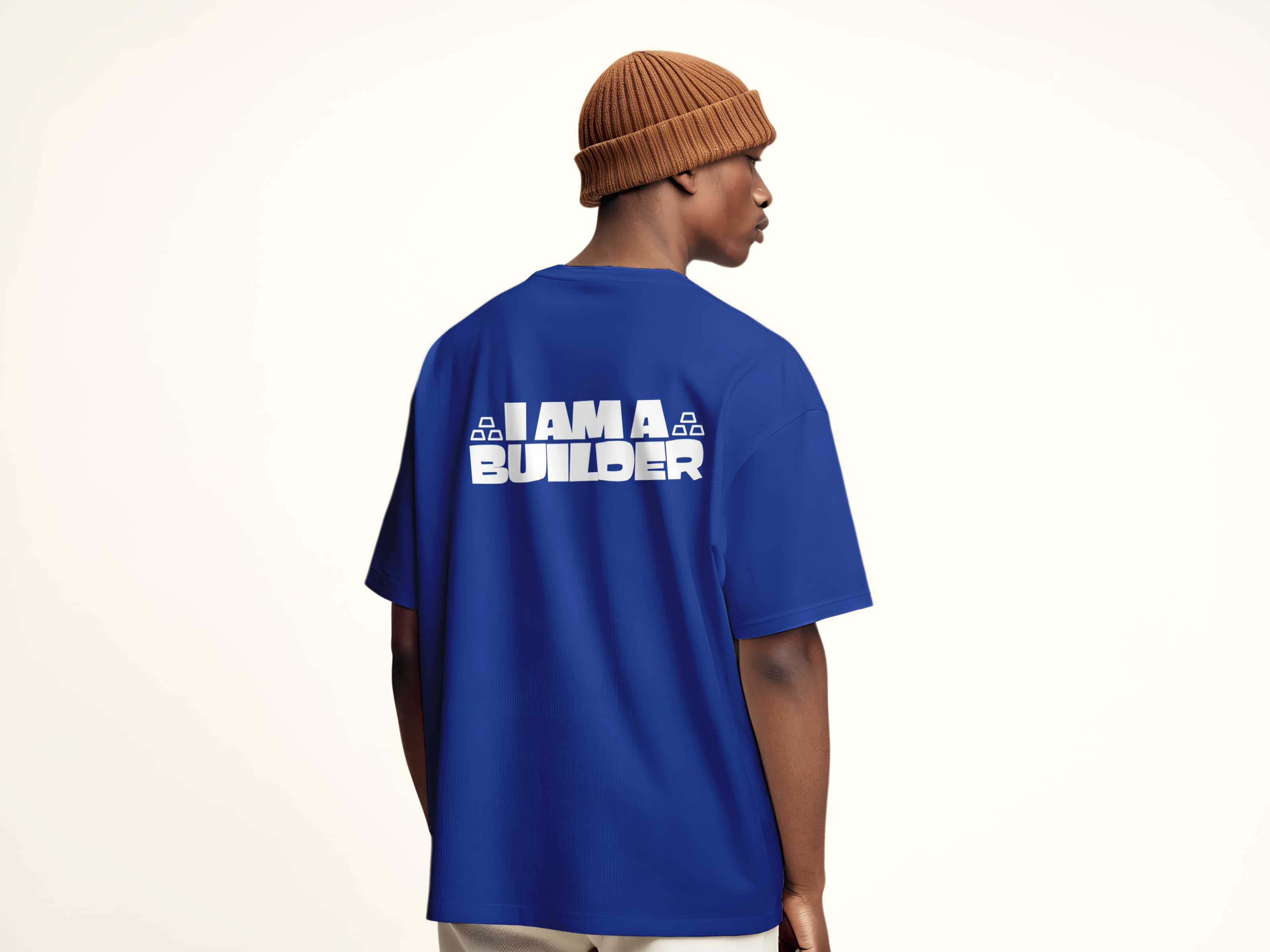 I am a builder shirt — “I am a builder” printed on the back