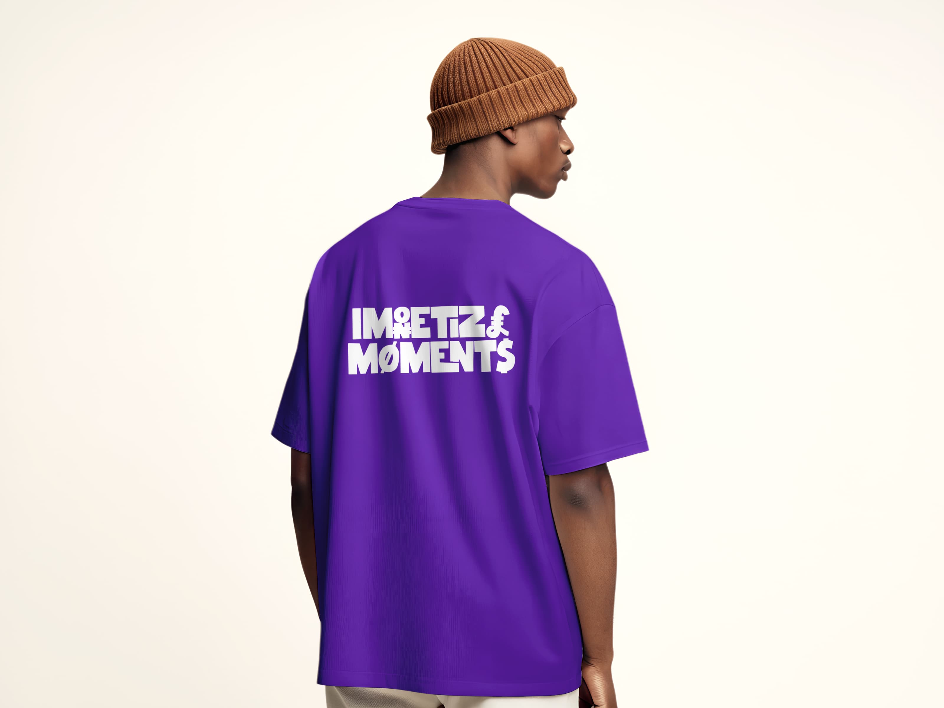 I monetize moments shirt — “I monetize moments” printed on the back